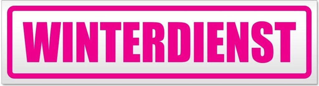 Kiwistar Winderdienst Magnetschild Schild magnetisch - 45cm Pink - Magnetfolie für Auto PKW Kfz
