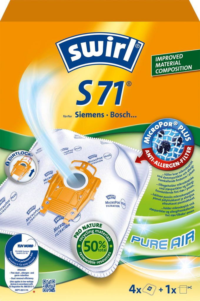 Staubsaugerbeutel S71 HINWEIS 3X4STK 3STK DFP