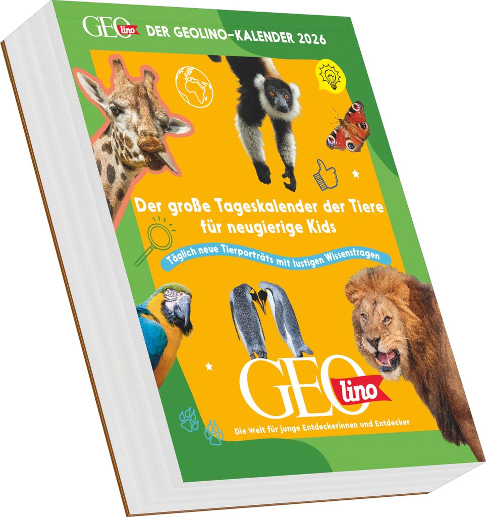 Der GEOlino-Kalender Der große Tageskalender der Tiere für neugierige Kids