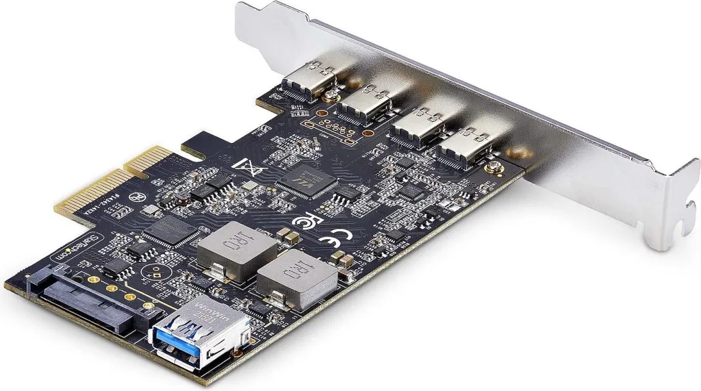 StarTech.com Carte PCIe USB 3.2 10Gbps - 4x USB-C et 1x USB-A Interne - 2