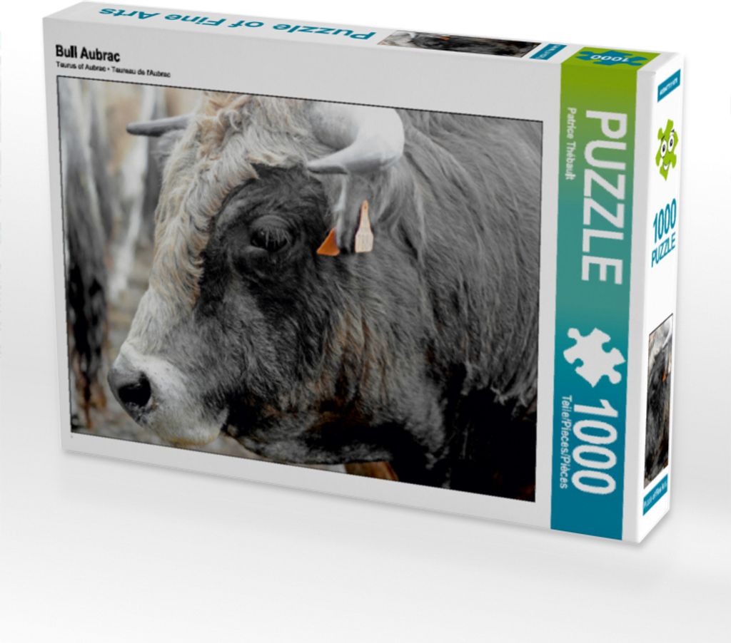 CALVENDO Puzzle Bull Aubrac | 1000 Teile Lege-Größe 64x48cm Foto-Puzzle für glückliche Stunden