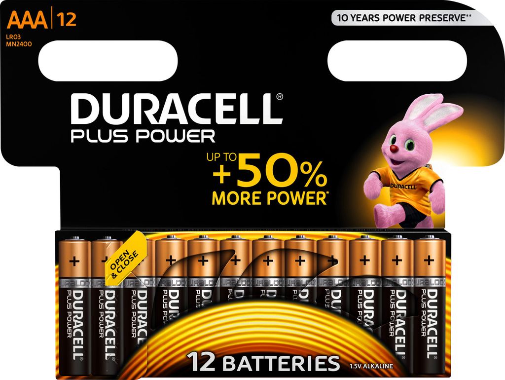 Duracell Plus Power, Einwegbatterie, AAA, Alkali, 1,5 V, 12 Produktbild 