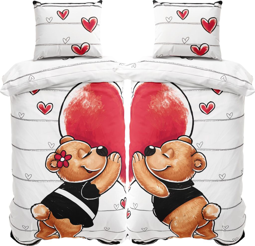 Teddy Plusch Bettwasche 4 Teilig