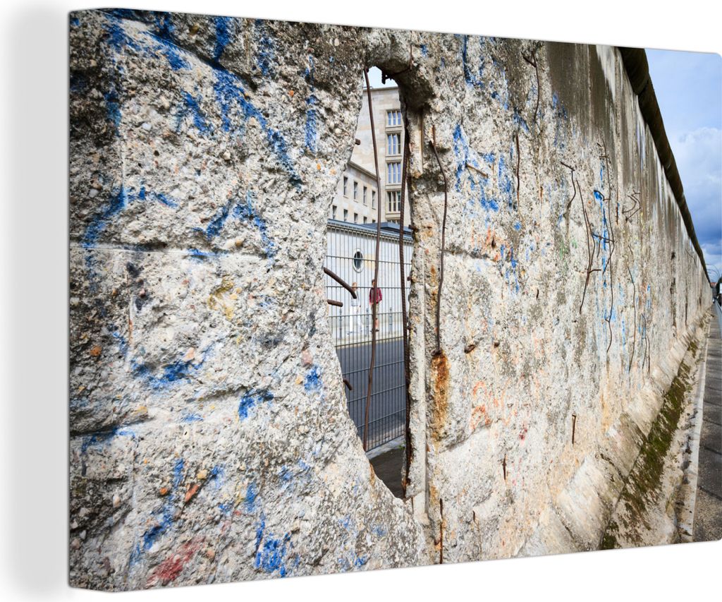 OneMillionCanvasses - Leinwandbilder - 140x90 cm, Berliner Mauer - Deutschland - Kultur, Wandbilder Kunstdruck Wanddekoration - Foto auf Leinwand...