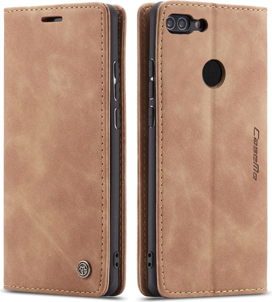 Huawei P Smart Hülle, LaimTop Retro Kunstledertasche TPU Innere, Kartenfächer, Magnetverschluss, Klapphülle mit Standfunktion Schutzhülle für ...