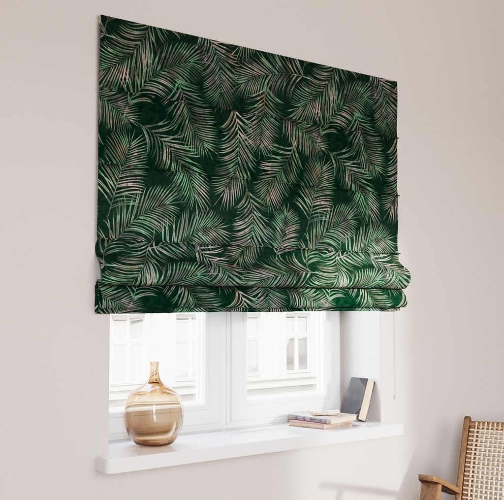 Dekoria Raffrollo Capri, waldgrün, 100 x 170 cm