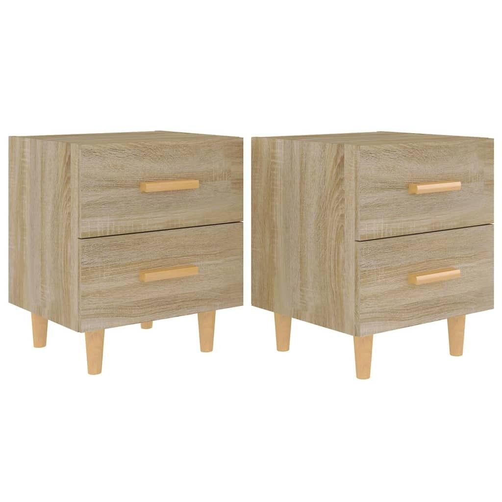 Nachttische 2 Stk. Sonoma-Eiche 40x35x47,5 cm