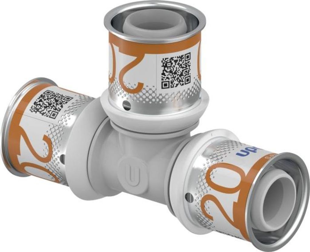 UPONOR S-Press PLUS, T-Stück, PPSU, 20-20-20, 1 Stk. Produktbild 