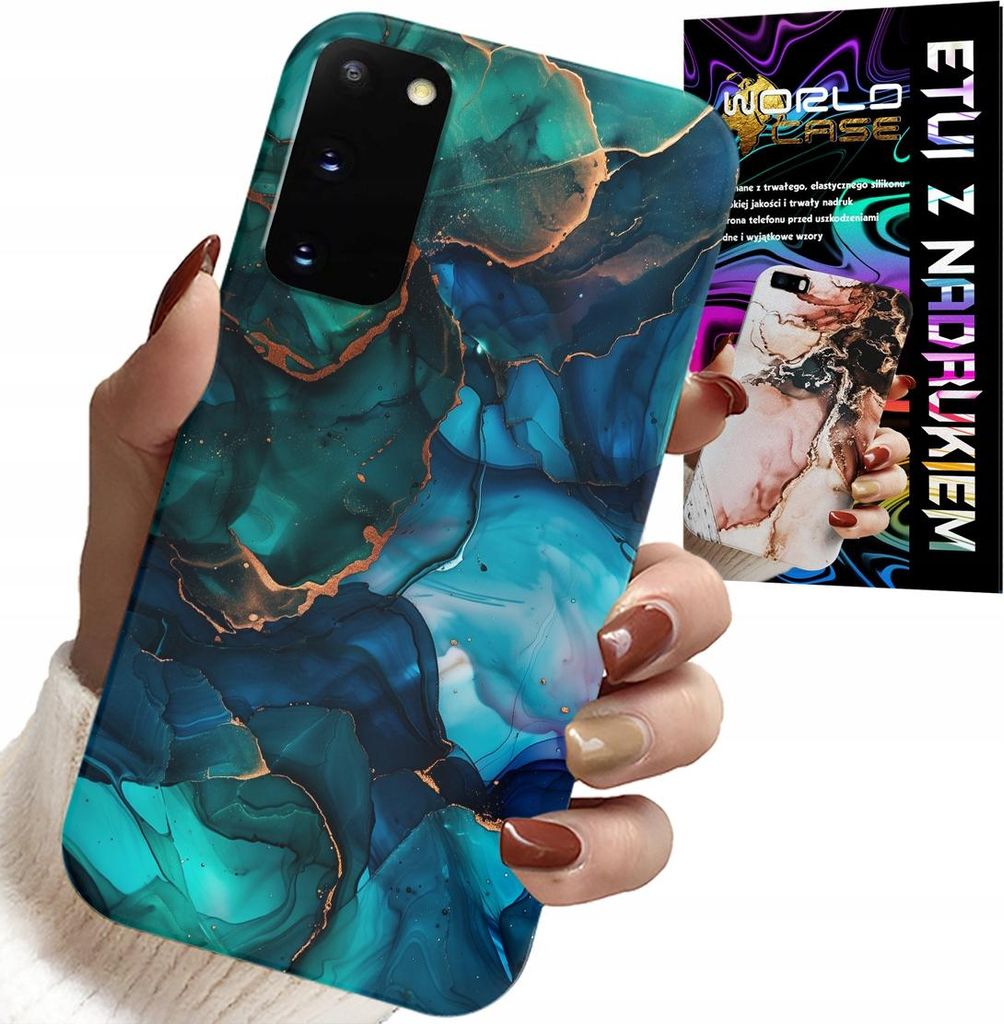 Gehäuse Für Samsung Galaxy S20 - Blau Grün Marmoriert Rückseite Designs
