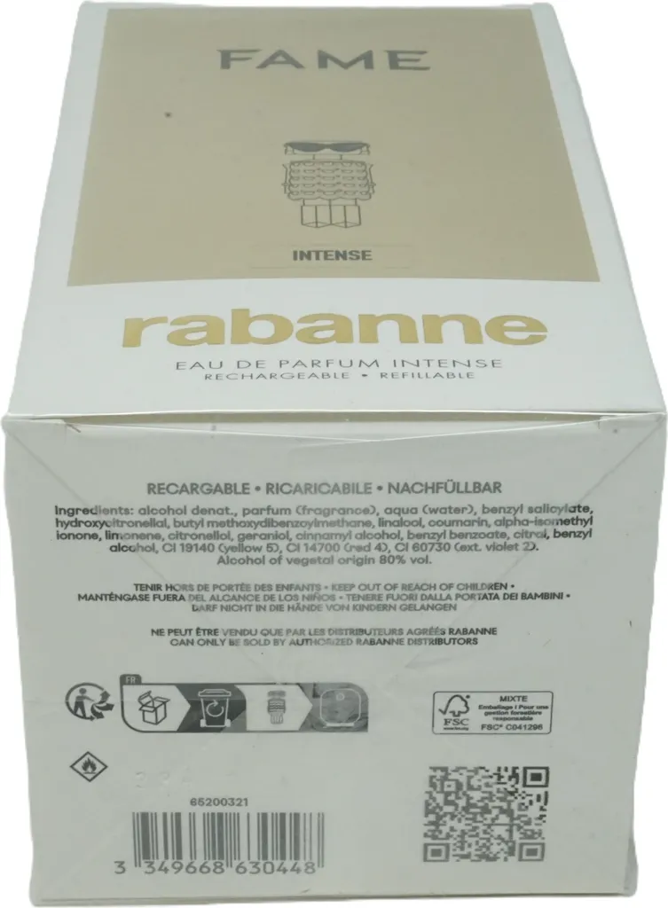 Rabanne Fame Intense EdP 80ml - Fragranza Lussuosa Donna Ricaricabile - 9