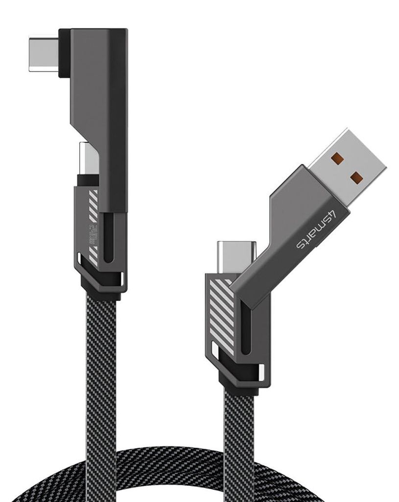 4smarts USB-C Kabel ComboCord Flat Right Angle 240W. 1.5m Produktbild 