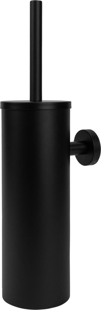 QUVIO Toilettenbürstenhalter - Toilettenbürste mit Halter - Toilettenbürste schwarz - für Wandmontage - Schwarz