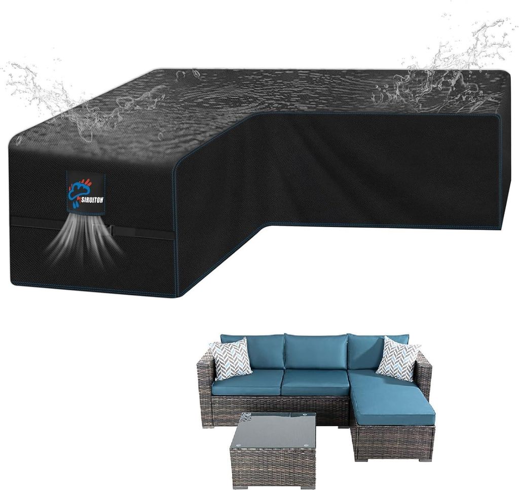 Wasserdichtes V-Shaped Holzbett - 1 Stück - Schwarz - 215 cm x 215 cm x 87 cm - Oxford-Stoff