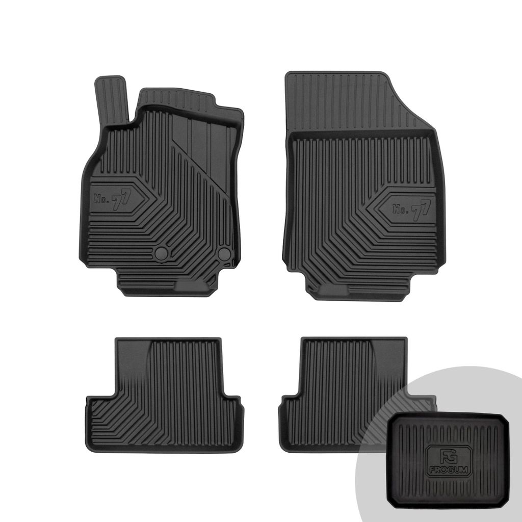 FROGUM No.77 Gummimatten Ganzjahresset von Auto Fußmatten Autofussmatten für Renault Megane III Sport Coupe 2008-2015