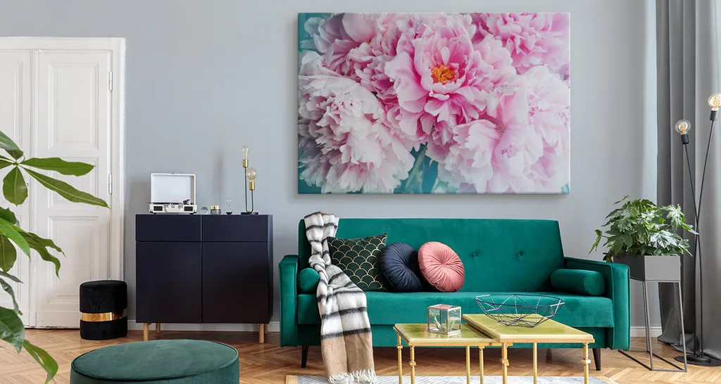 Favolosa tela PICTURES 120x80 cm XXL stampa d'arte peonie fiori natura - 2