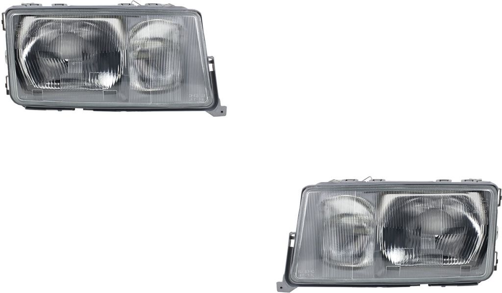 Johns, Scheinwerfer Halogen HSW passend für Mercedes W201 82-93 H4 H3 Satz Links Rechts 2018207561 2018207961 2018200161 A2018200161 A2018207561 2...