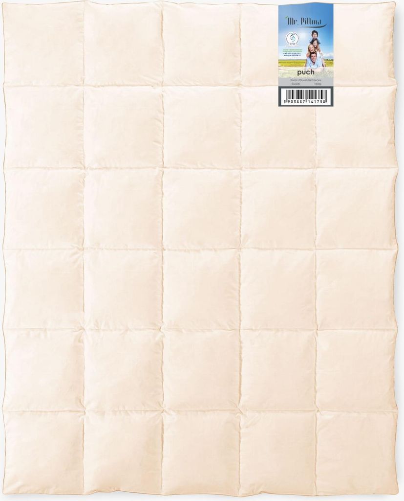 Daunendecke 135x200 AMZ MR. PILLOW 60% 1,7kg creme