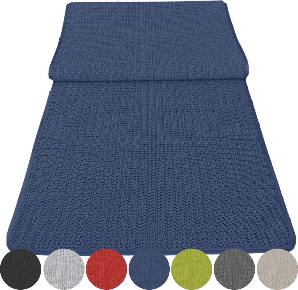 Outdoor Tischläufer Schaum 40x140cm Schaumtischdecke abwischbar Garten Tischtuch wasserfest Tischdecke Navyblau