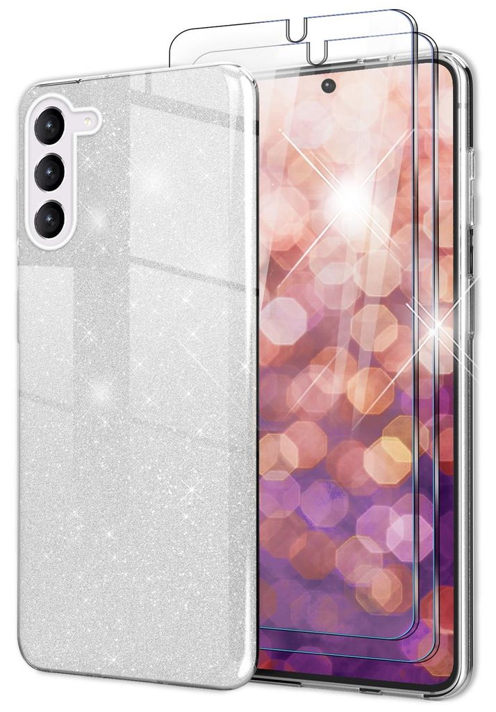 Glitzer Hybrid Hülle für Samsung Galaxy S23 Plus, 2x Produktbild 