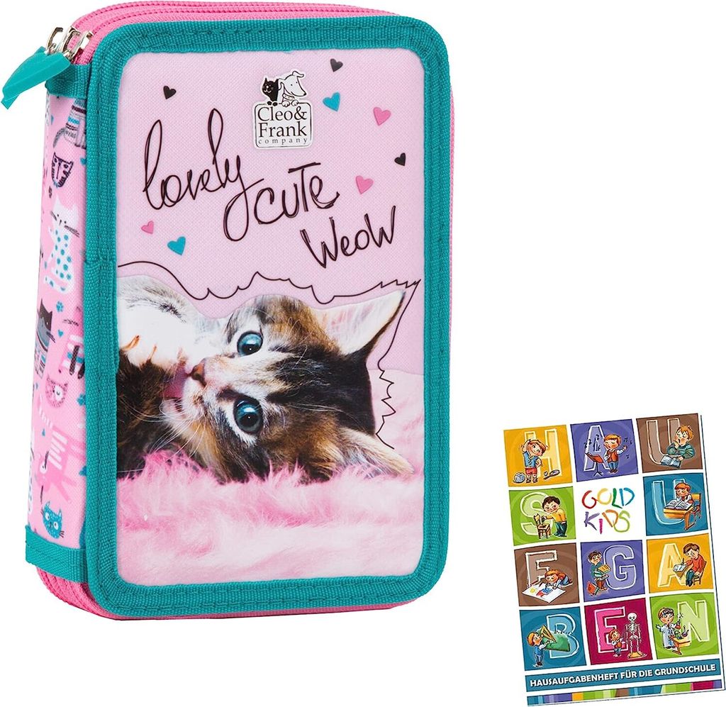2-fache Federtasche Federmappe Federmäppchen 27-teilig Produktbild 