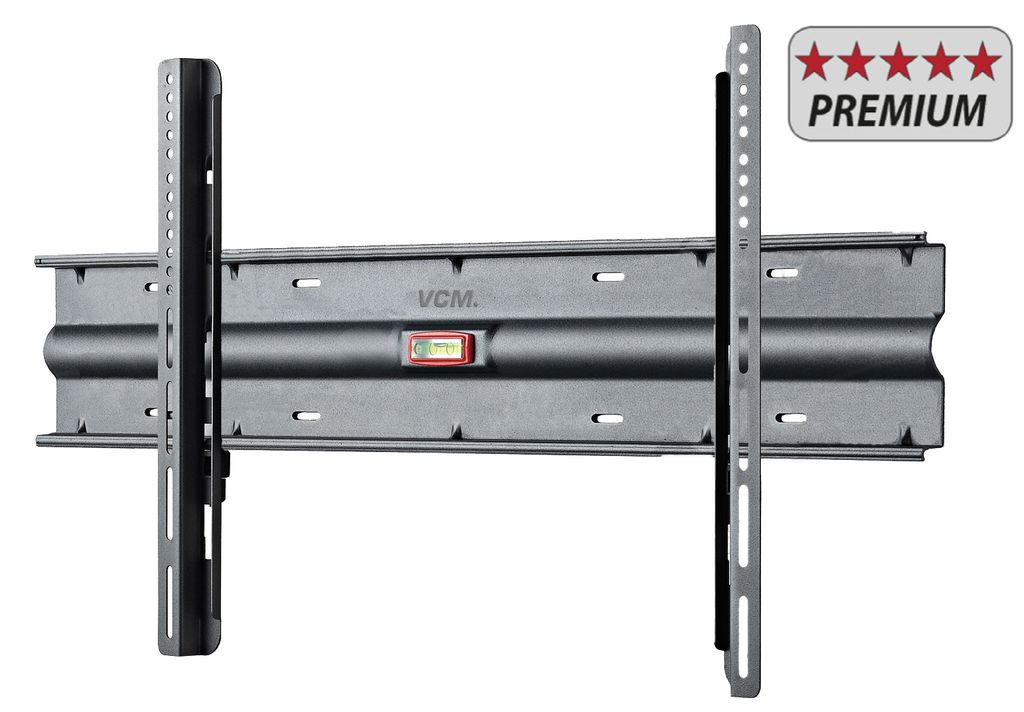 VCM Universal TV Wandhalterung 32-70 Zoll bis 45 kg | VESA bis max. 600x400 | Halter Fernsehhalter mit Wasserwaage flach starr | Fernseh Halterung ...