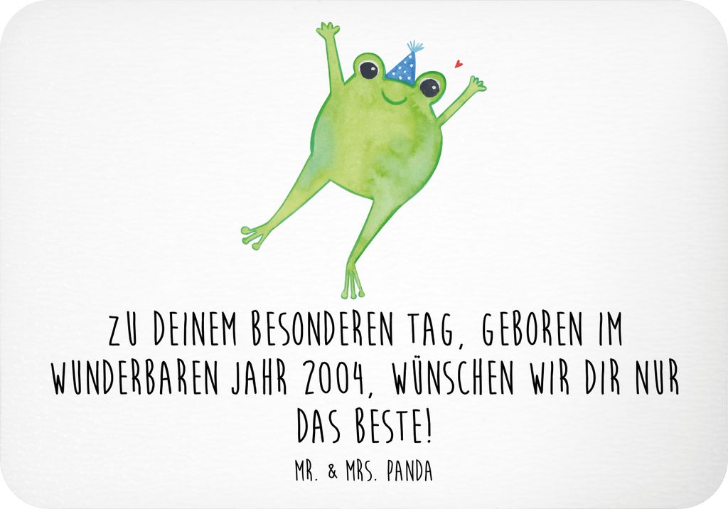 Mr. & Mrs. Panda Kühlschrankmagnet 2004 Geburtstag - Weiß - Geschenk, zettelhalter, Geburtstagsgeschenk, Geburtstagsspruch, magnet, Happy Birthda...