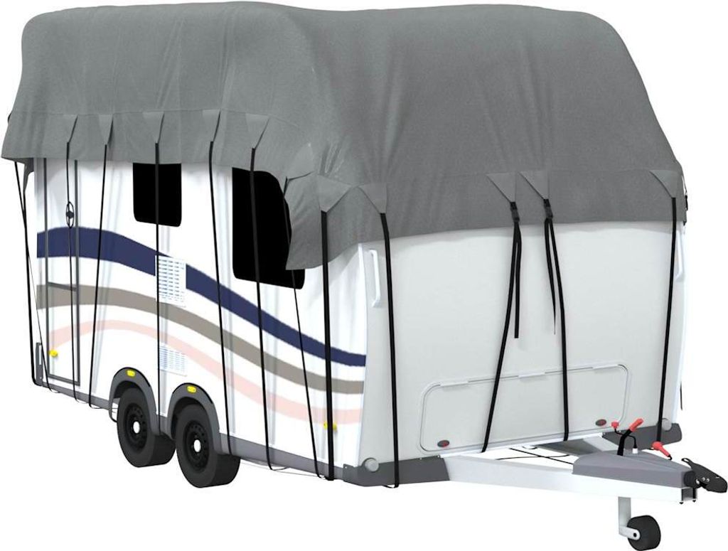 vidaXL Dachplane für Wohnwagen Grau 500x300 cm Vliesstoff