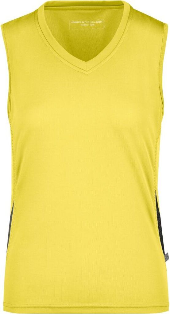 Ladies' Running Tank Funktionelles Lauftop yellow/black, Gr. S