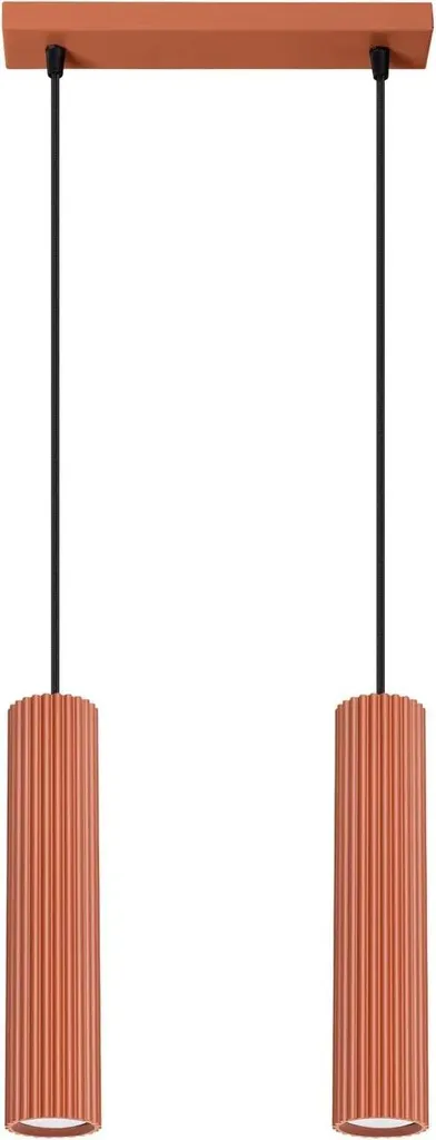Occasione Lampada KARBON 2 Sollux Rosso Ocra - Alluminio Top Qualità