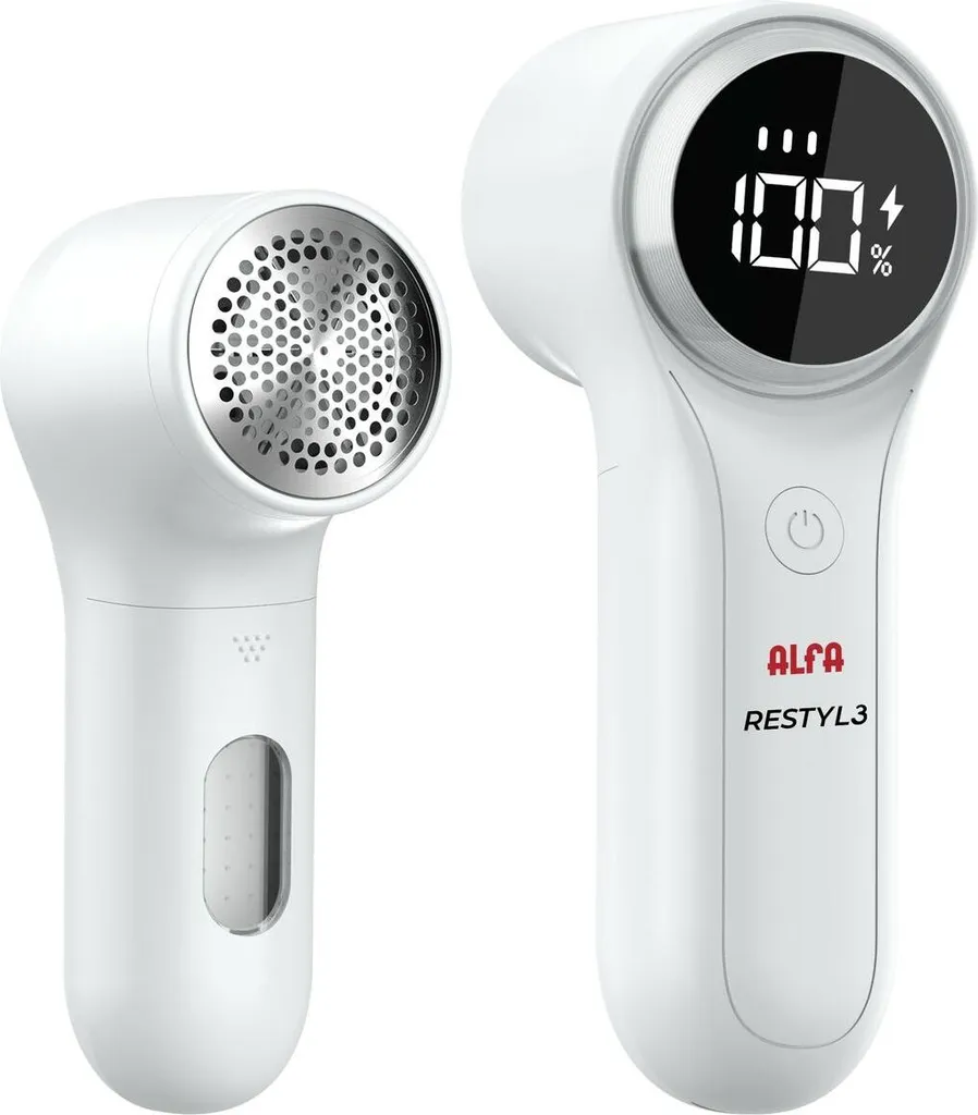 Rasoir Anti-bouloche Alfa RESTYL3 2W Blanc - Enlève-peluches 3 Vitesses