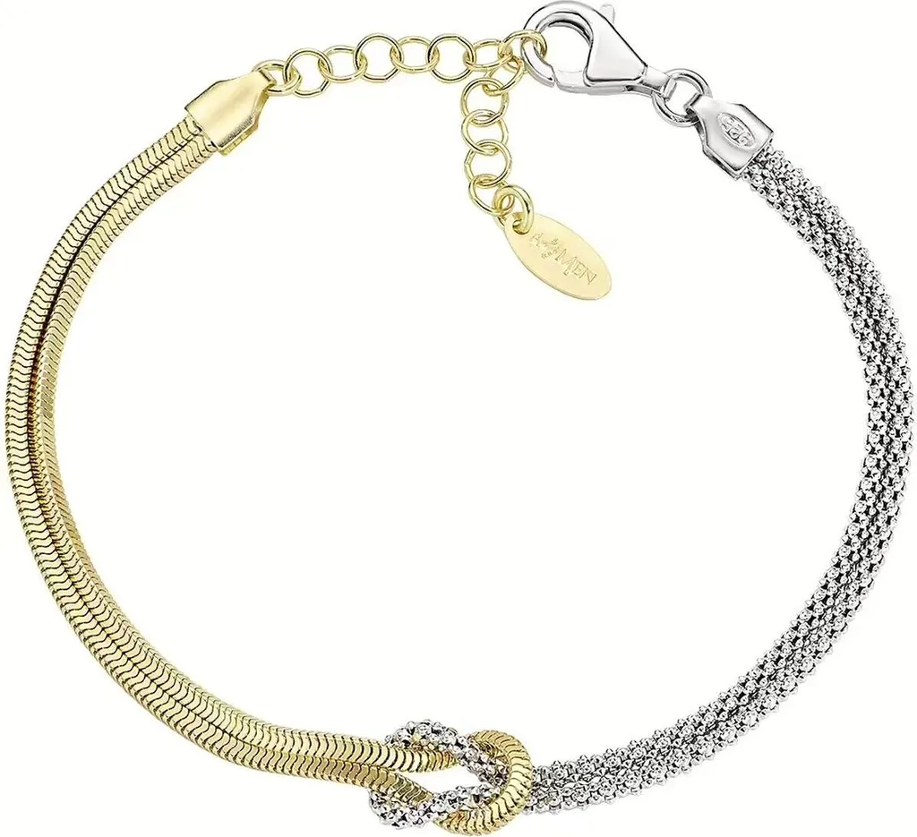 Bracelet Doré Amen BRNOAMBG16 en Acier Inoxydable Anti-Ternissement