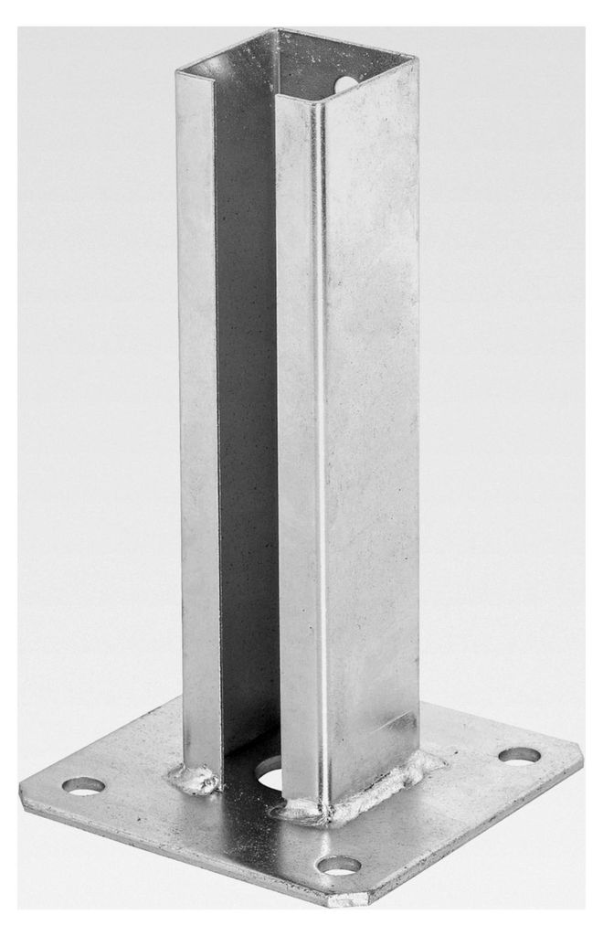 Bolzenfußplatte für Zaunpfosten (50x50)