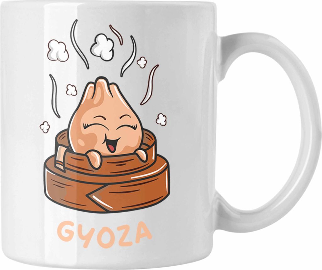Trendation - Dumpling Tasse Geschenk Gyozas Asiatisch Sushi Liebhaber Geschenkidee Lustige Grafik (Weiß)