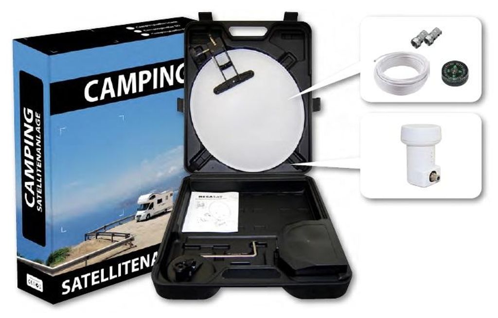 Megasat Campingkoffer mit LNB + Kabel Produktbild 