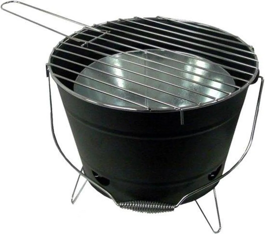 Petit barbecue d'appoint transportable avec couvercle pour balcon d'été