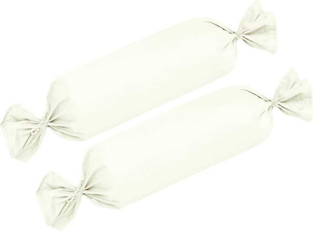 Bettwaren-Shop Single Jersey Kissenbezug Ulm 2er Pack 15x40 cm für Nackenrollen perlmut
