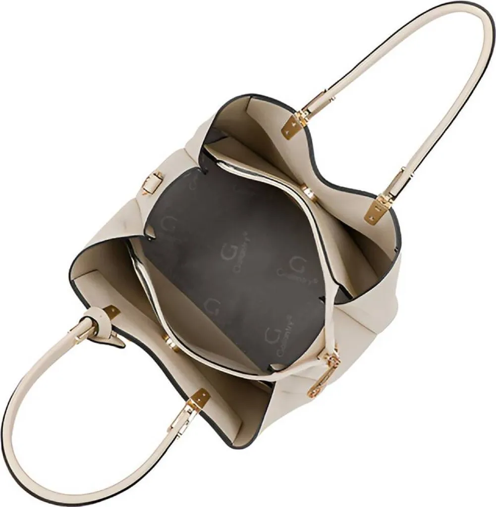 Sac à Main Beige Gallantry Multi-compartiments avec Large Bandoulière