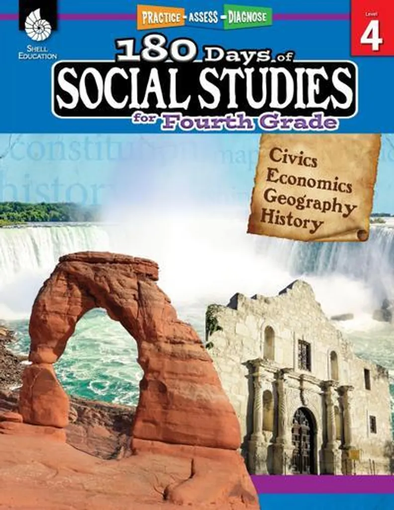 Préparer le Grade 4 Social Studies : Cahier 180 Jours pour École Bilingue