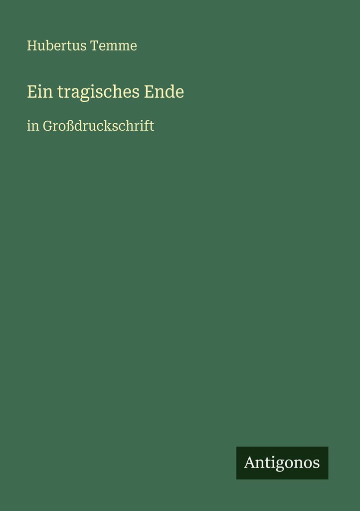 Ein tragisches Ende