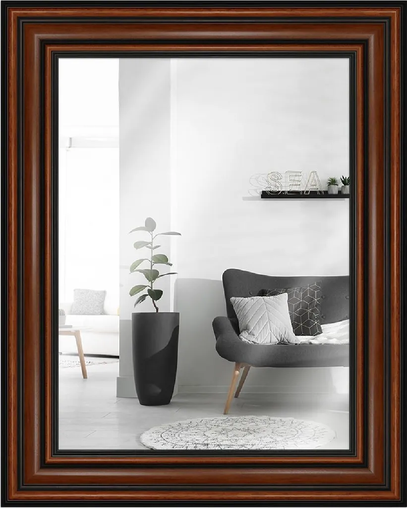 Specchio da parete MendeFrames in noce 45x60 cm H017-023-045-060S-00