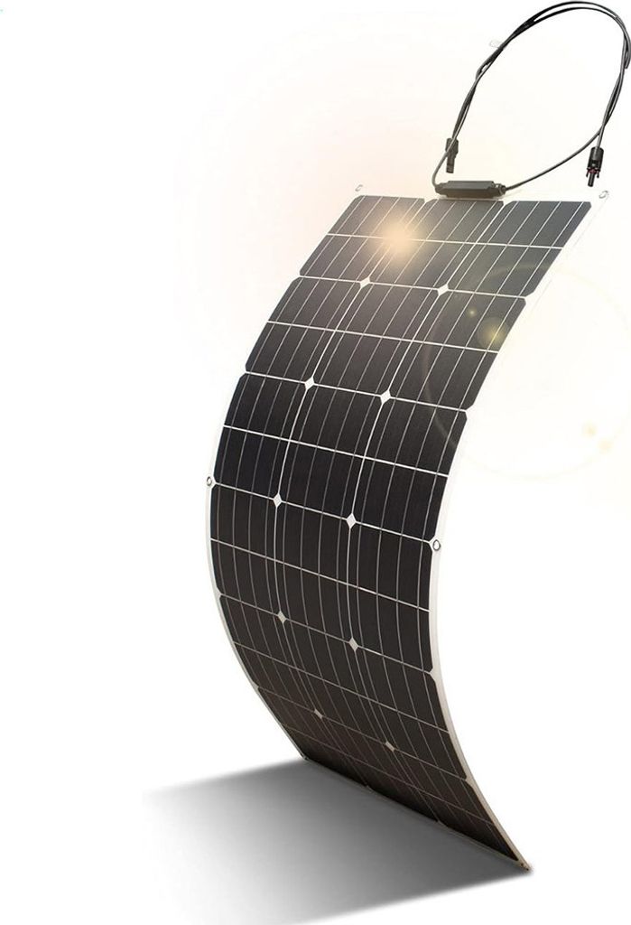 200W Flexibel Solarpanel Flexible Solarmodul Monokristallines Solarpanel für Wohnmobile Camper Van Boote und mehr unebene Oberflächen