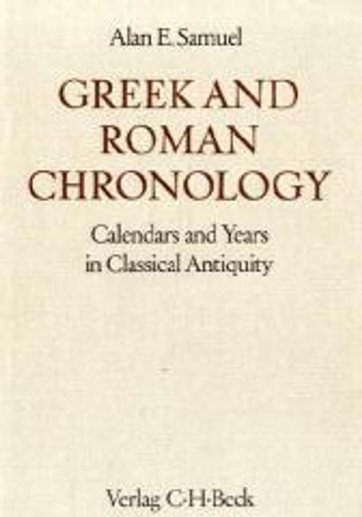 Handbuch der Altertumswissenschaft, Bd.7, Greek und Roman Chronology