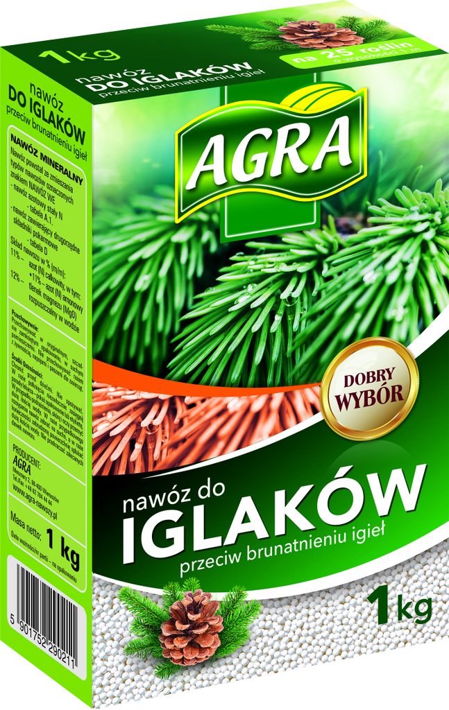 AGRA hnojivo proti hnědnutí jehličnanů 1KG Obrázek produktu 