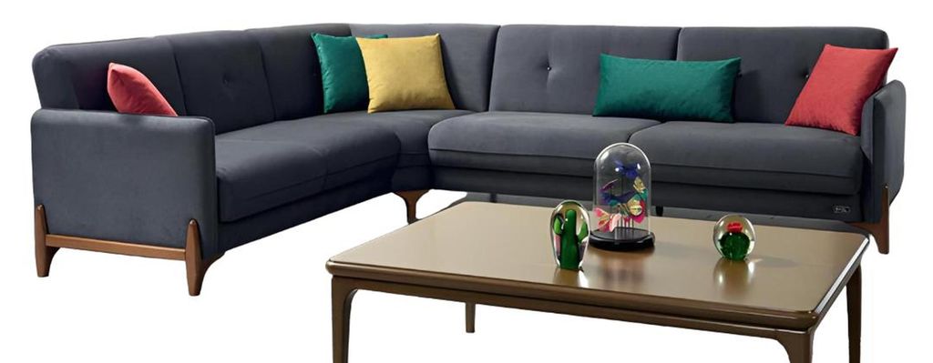 Luxus Textil Ecksofa L-form Polster Möbel Möbel Sofa Sitz Möbel Wohnzimmer