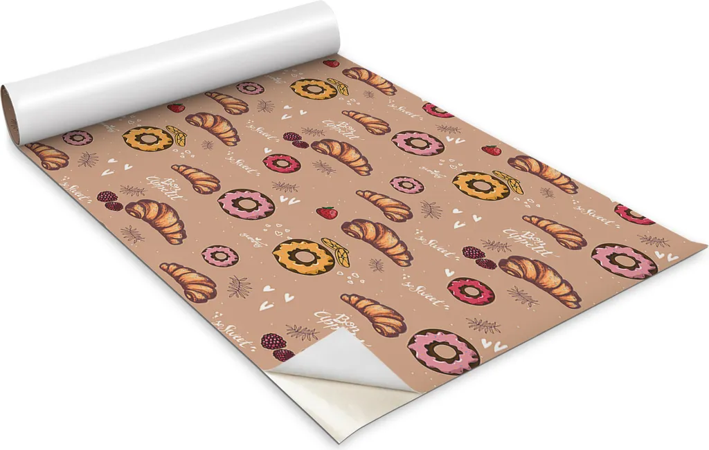 Carta Adesiva Mobili 100x50 cm Cornetti e Ciambelle per Cameretta