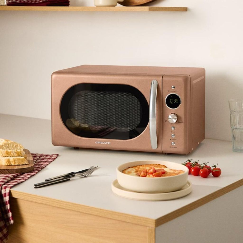 MICROWAVE RETRO - Mikrowelle 20 l, digitaler Grill, 900 W