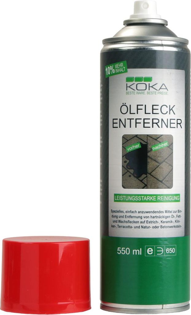 KOKA Ölfleck-Entferner Spray Dose Öl Fleckentferner Bindemittel Ölfleckentferner