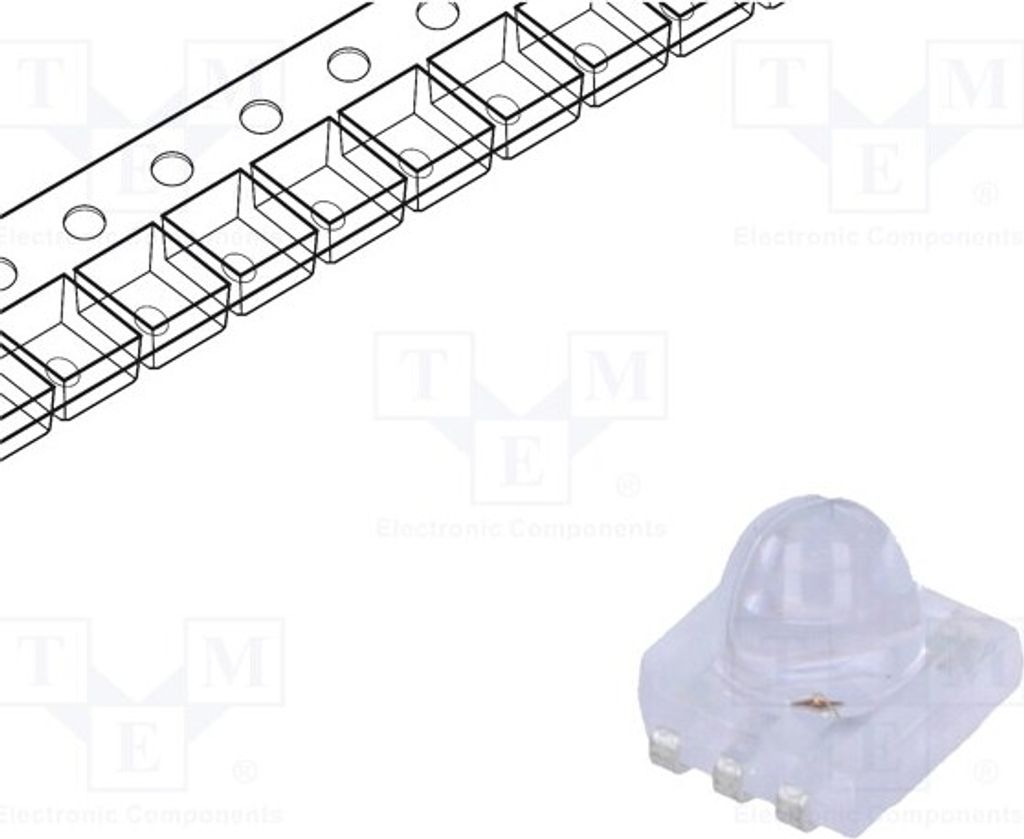 1x LED 29mcd 10° orange 4,8x4,8x4,33mm SMD PLCC6,2018 1,8÷2,6V T-FJ60-AFJ00 LED-D