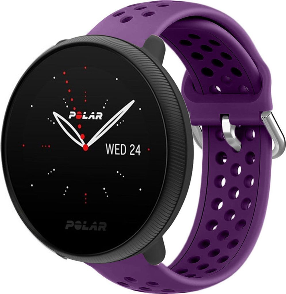 Strap-it Polar Ignite 3 Silikonarmband mit Löchern (Lila)