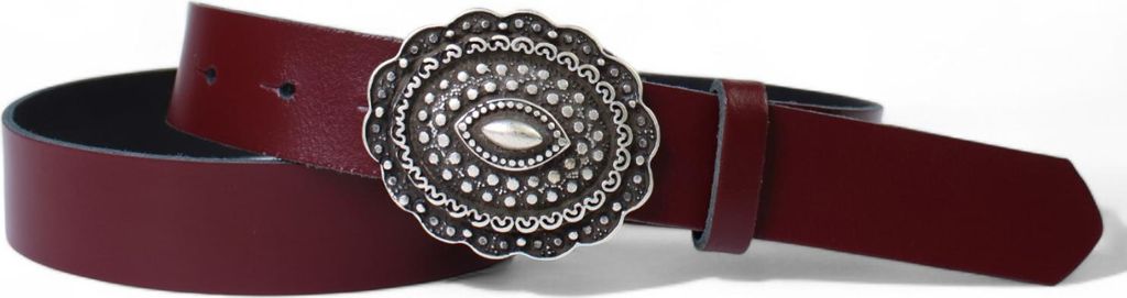 FRONHOFER Damen Ledergürtel 3 cm verzierte Gürtelschnalle, Koppelschnalle echt Leder